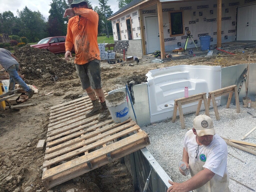 pool being installed